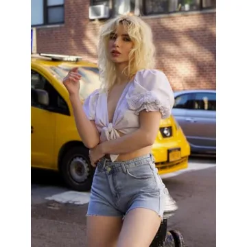 Genleck High Waisted Stretchy Jean Shorts for Summer