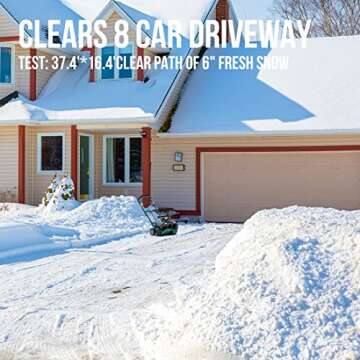 Litheli Cordless Snow Blower, 40V 20-Inch Single-Stage Battery-Powered Snow Thrower with Brushless Motor, 2 Headlights, 180° Rotating Chute & 45° Adjustable Deflector, 4Ah Li-ion Battery & Charger