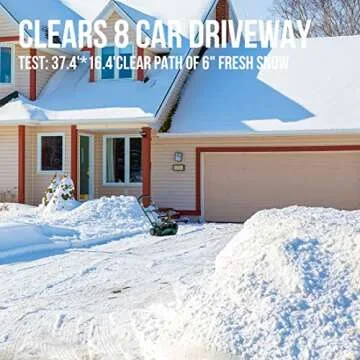 Litheli Cordless Snow Blower, 40V 20-Inch Single-Stage Battery-Powered Snow Thrower with Brushless Motor, 2 Headlights, 180° Rotating Chute & 45° Adjustable Deflector, 4Ah Li-ion Battery & Charger