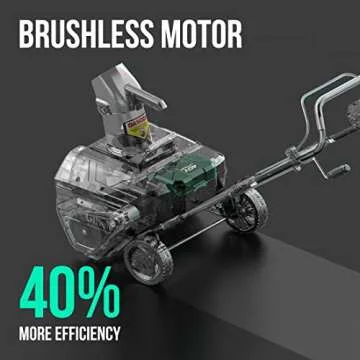 Litheli Cordless Snow Blower, 40V 20-Inch Single-Stage Battery-Powered Snow Thrower with Brushless Motor, 2 Headlights, 180° Rotating Chute & 45° Adjustable Deflector, 4Ah Li-ion Battery & Charger