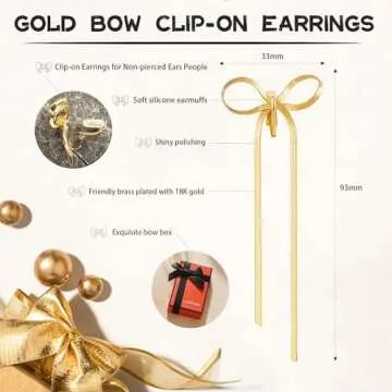 Elegant LOFITOR 14K Gold Clip-on Earrings for Women