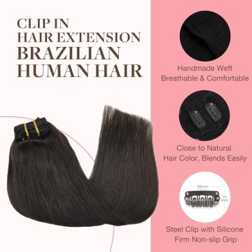 GOO GOO Clip in Hair Extensions for Women 20inch 120g