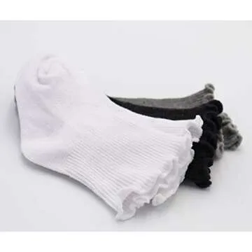 Xiyadun Ruffle Edge Ankle Socks for Infants and Toddlers