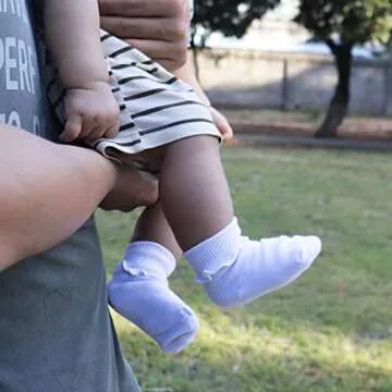 Xiyadun Ruffle Edge Ankle Socks for Infants and Toddlers