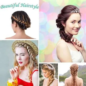 KWQ Hair Braiding Tool French Centipede Braiders Hair Styling Tool Kit Magic Hair Twist Styling Accessories(7 Pieces)