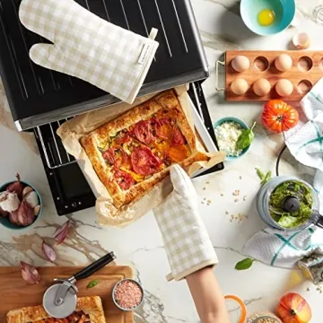 KitchenAid Gingham Oven Mitts Heat Resistant Cotton Set