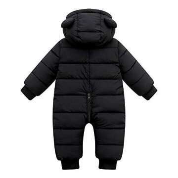 XMWEALTHY Baby Snowsuits for Infant Warm Winter Jackets Boys Girls Suit Coats Outerwear Jumpsuits Bl...