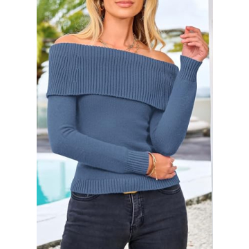 Chic PRETTYGARDEN Women's Off Shoulder Sweater for Fall