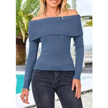 Chic PRETTYGARDEN Women's Off Shoulder Sweater for Fall