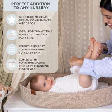 Toodly Baby Changing Basket - Safe Cotton Rope Design