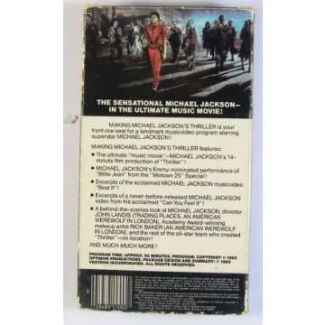 Making of Michael Jackson's Thriller [VHS] - Iconic Documentary & Collector's Edition!