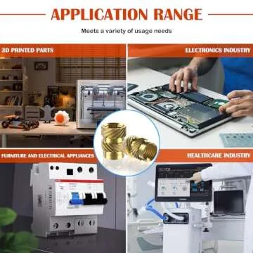 Ktehloy 400Pcs Brass Threaded Inserts for 3D Printing