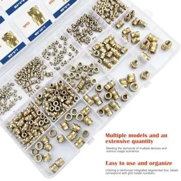 Ktehloy 400Pcs Brass Threaded Inserts for 3D Printing