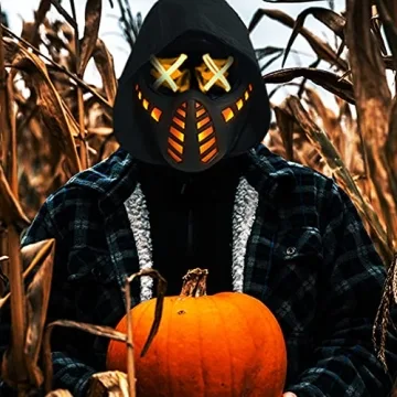 Guayma LED Mask for Cyberpunk Halloween Parties and Cosplay