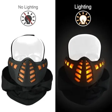 Guayma LED Mask for Cyberpunk Halloween Parties and Cosplay