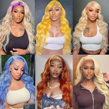 Xsilu 613 13x6 Lace Front Wig Human Hair Body Wave Blonde Wig Human Hair 613 HD Lace Frontal Wig Blonde Lace Front Wigs Human Hair 200% Density 28inch