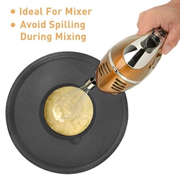 Wildone Mixing Bowls with Lids Set, 5PCS Stainless Steel Nesting Bowls with 3 Grater Attachments, Measurement Marks & Non-Slip Bottoms, Size 5, 3, 2, 1.5, 0.63 QT, Great for Mixing & Serving