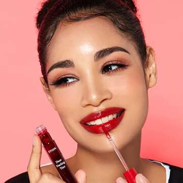 ETUDE Dear Darling Water Gel Tint (#RD301 Real Red)(21AD) | Long-lasting Effect up with Fruity, Juicy, Moist, and Vivid coloring