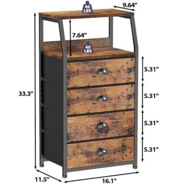 Stylish Furnulem Night Stand with Storage for Any Room