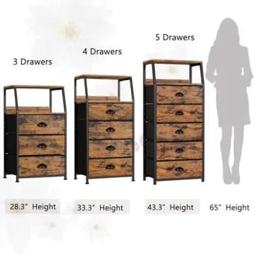 Stylish Furnulem Night Stand with Storage for Any Room
