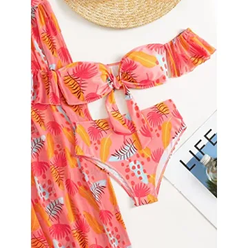 Stylish SHENHE Women's 3 Piece Tie Dye Bikini Set Online