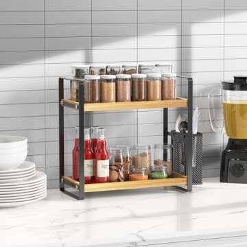 LEMIKKLE Bathroom Counter Organizer with Unique Side Basket for Versatile Storage