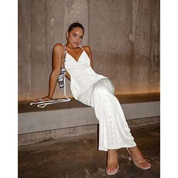 Doweha Women Backless Cowl Neck Cocktail Dress Halter Slip Long Semi Formal Party Wedding Guest 2025...