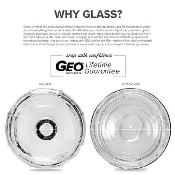 Geo Sports 3 Gallon Glass Carboy for Home Brewing Enthusiasts
