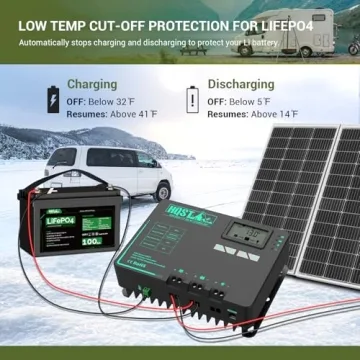 HQST 40 Amp Solar Charge Controller with Bluetooth LCD