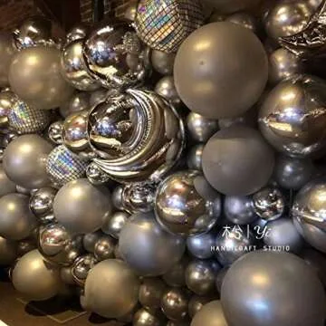 Eanjia Silver 4D Foil Balloons Great for All Occasions