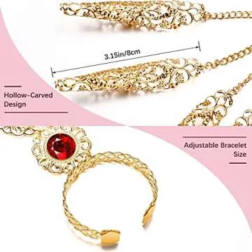 Maitys Gold Bracelets for Dancers & Halloween Costumes
