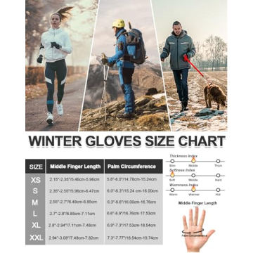 RIGWARL Waterproof Winter Gloves for Men Women Touchscreen