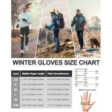 RIGWARL Waterproof Winter Gloves for Men Women Touchscreen
