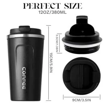 YINBAOGE Insulated Travel Coffee Mug - Hot & Cold Drink Tumbler
