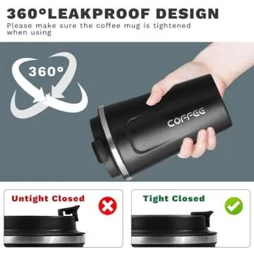 YINBAOGE Insulated Travel Coffee Mug - Hot & Cold Drink Tumbler