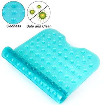 YINENN Bath and Shower Safety Mats 40x16 inch, Non Slip with Suction Cups for Bathroom Stall and Tub...