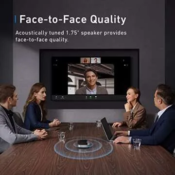 AnkerWork SR500 By Anker Conference Speaker and Microphone with Deep Learning, 8 Mics, 48 kHz, Connect 5 Speakerphones in Daisy Chain, AI Noise Cancellation, Pickup in Conference Rooms Up to 45 People
