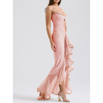 Stylish houstil Women's Summer Ruffle Maxi Dress