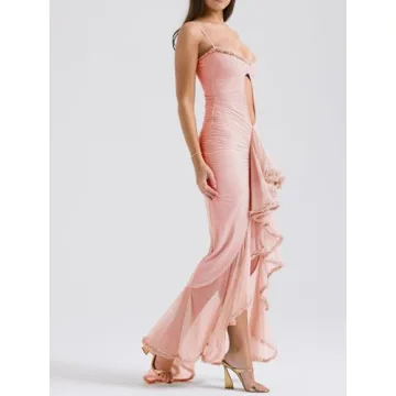 Stylish houstil Women's Summer Ruffle Maxi Dress