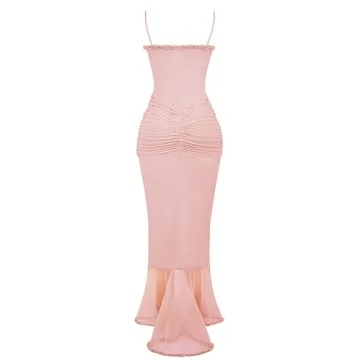 Stylish houstil Women's Summer Ruffle Maxi Dress