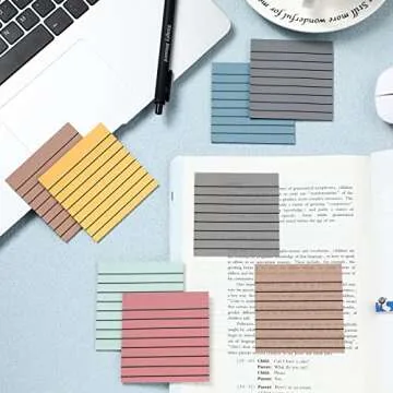 Yinder 24 Pack 720 Sheets Transparent Sticky Notes Translucent Clear Lined Self Sticky Notes for Bible Tabs, Book Tabs, Office School Supplies(3 x 3 Inch,Pastel Colors)