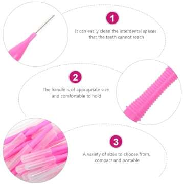 EXCEART 40pcs Interdental Picks for Superior Cleaning