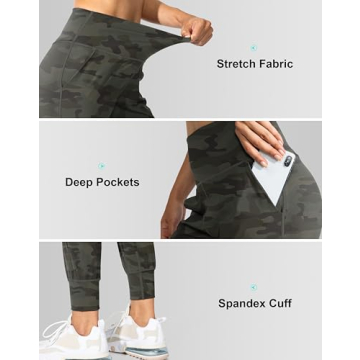 High Waisted Women's Joggers with Pockets, G Gradual