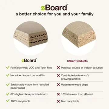 Way Basics Recycled Paperboard 4 Cubby Shelf Tool-Free Assembly