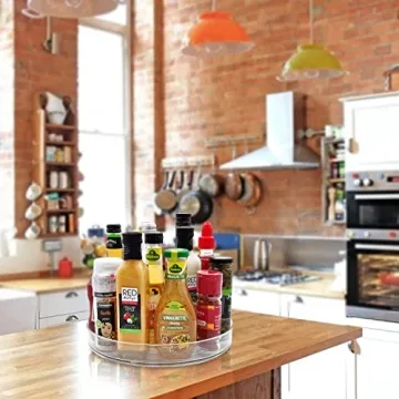 Amolliar Lazy Susan Organizer, 11" Space Saving Turntable