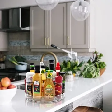 Amolliar Lazy Susan Organizer, 11" Space Saving Turntable