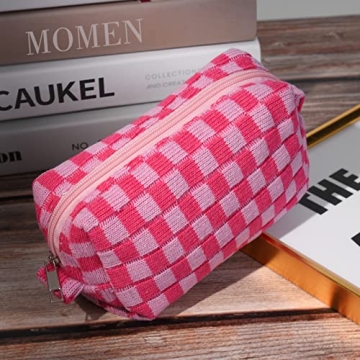 SOIDRAM Makeup Bag Duo Cute Checkered Style Organizer