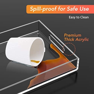 MaxGear Acrylic Decorative Trays Set of 2 for Home & Events