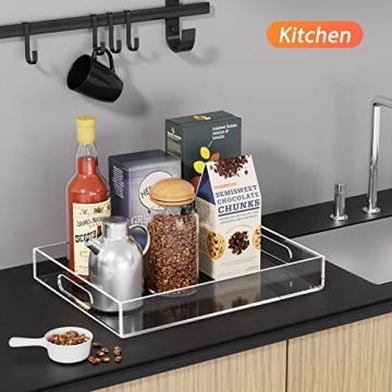 MaxGear Acrylic Decorative Trays Set of 2 for Home & Events