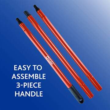 O-Cedar Hardwood Floor 'N More 3-Action Mop with 1 Extra Refill | Microfiber Mop with 3pc Handle | Use Wet or Dry, Red